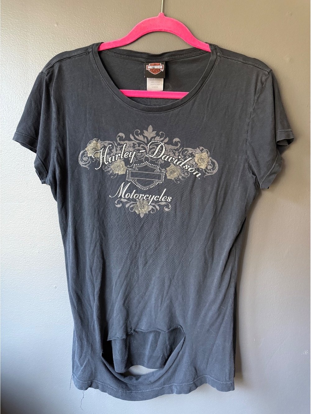 Harley-Davidson Women's Black Graphic T-Shirt Large